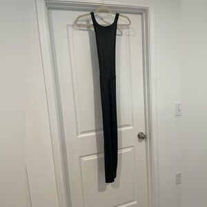 Black Pleather Jumpsuit